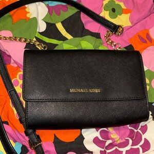SOLD MK black Saffiano crossbody in prestige condition